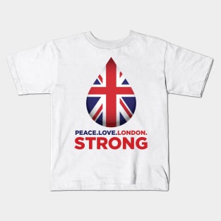 Peace. Love. London. Strong Kids T-Shirt